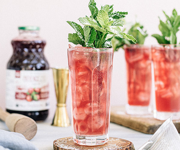 Mint Julep à la canneberge