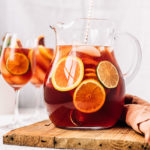 Sangria with cranberry juice