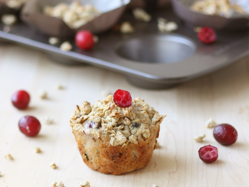 muffins, canneberges, collations, maison