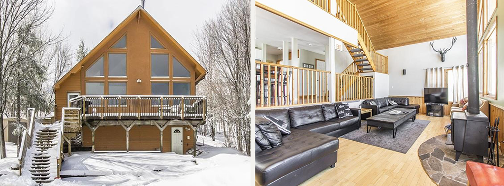 mountain top, blue mountains, ontario, chalet, winter